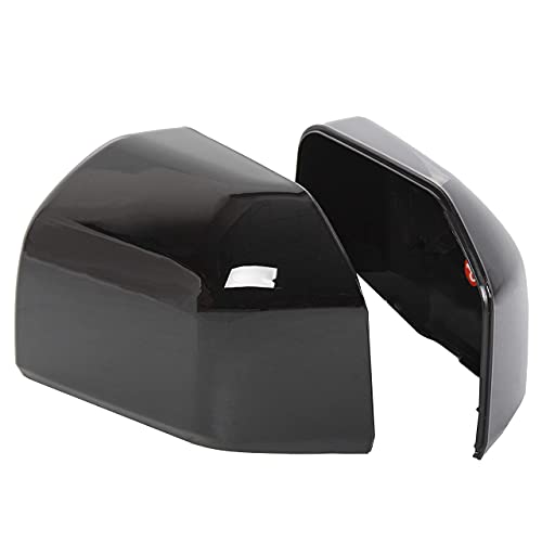 HECASA Top Half Upper Mirror Covers Skull Caps Replacement Compatible with 2015-2020 Ford F150 (Black, Pair)