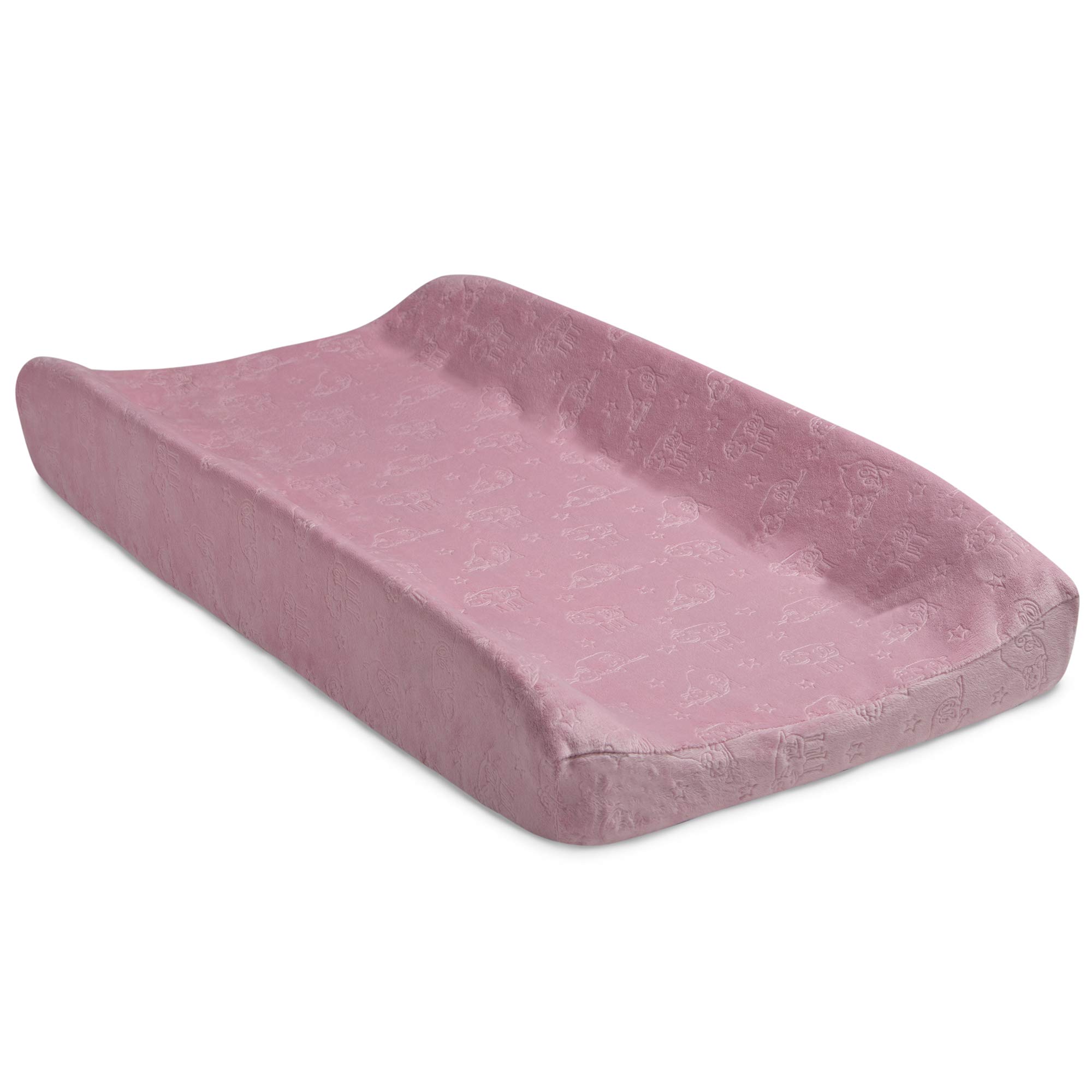 Serta Perfect Sleeper Contoured Changing Pad with Plush Cover, Pink