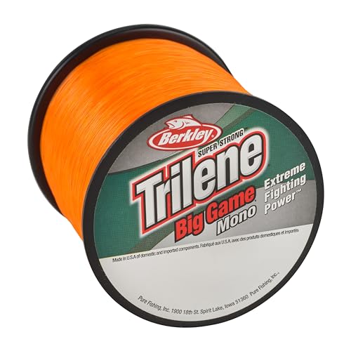 Berkley Trilene® Big Game™, Blaze Orange, 12lb | 5.4kg, 1175yd | 1074m Monofilament Fishing Line, Suitable for Saltwater and Freshwater Environments