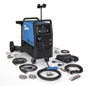 miller multimatic 235 multiprocess welder w/dual cylinder cart and tig kit (951847)