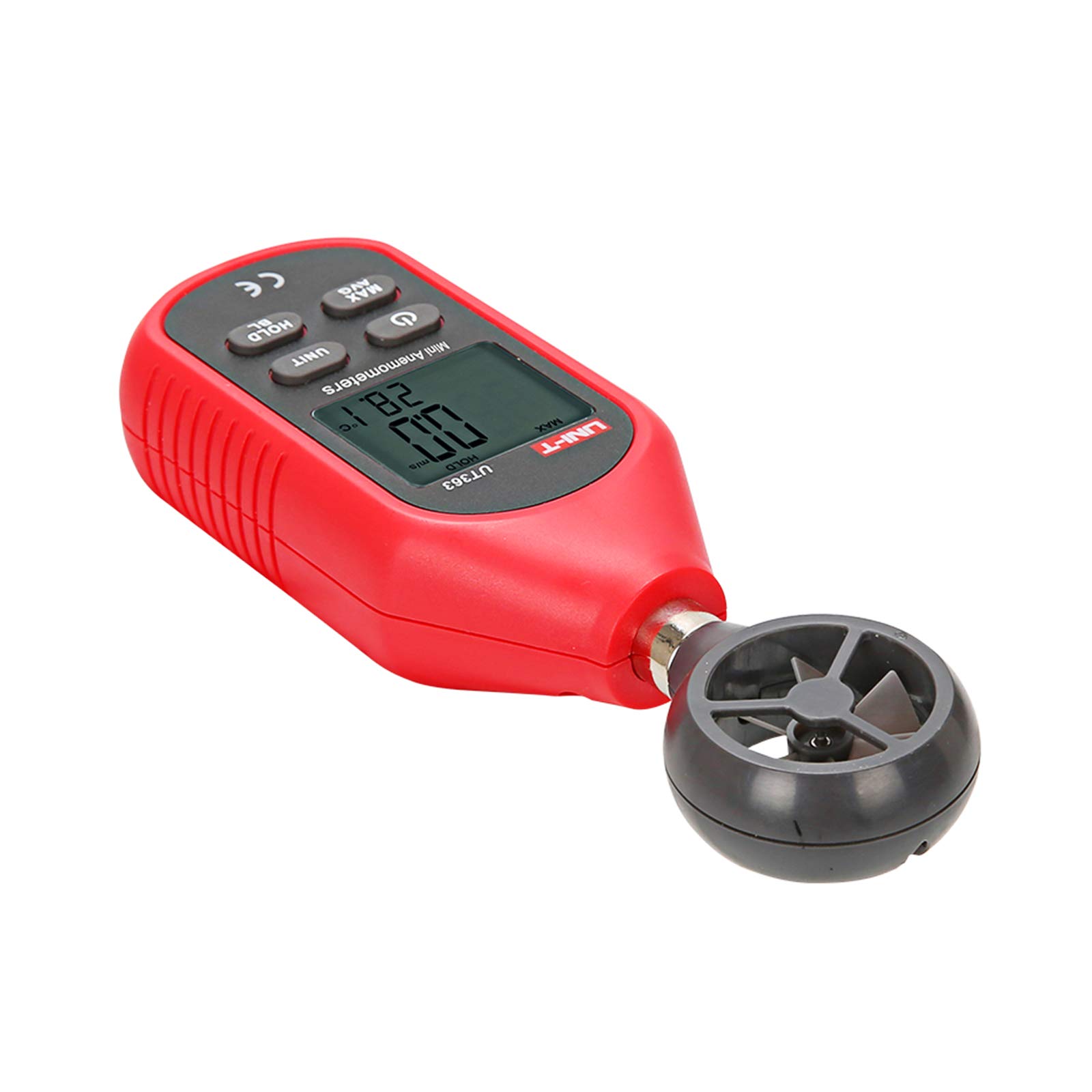 UNI-T UT363 Handheld Anemometer Wind Speed Meter Wind Chill Air Temperature Gauge -14°F to 122°F (-10°C to 50°C) with LCD Backlit Max/Avg Data Hold