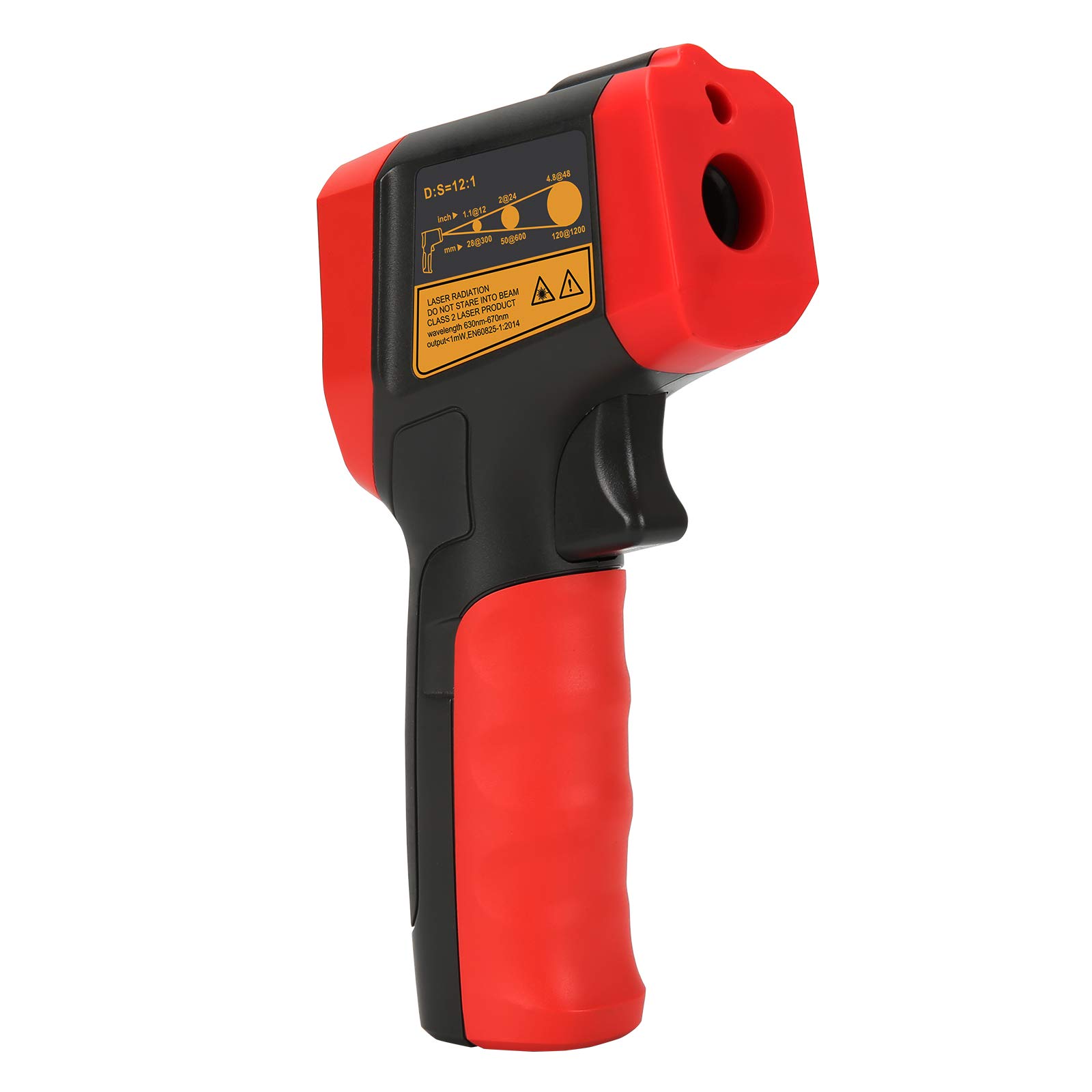 UNI-T UT301A+ Infrared Thermometer, Not for Human, -25.6°F to 788°F (-32°C to 420°C) Non-Contact Digital Laser Temperature Gun with LCD Display, Red & Grey