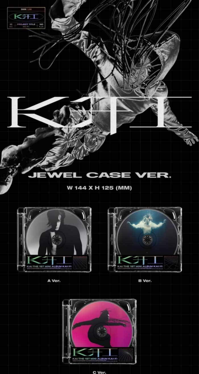 EXO Kai Kai 1st Mini Album Jewel Case Version Random Cover CD+8p Lyrics+1p AR PhotoCard+1p AR Clip Card+Message PhotoCard Set+Tracking Kpop Sealed