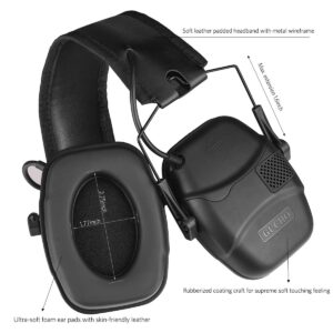 GUCHO Hearing Protection Ear Muffs,Shooting Range Ear Protection for Hunting Mowing