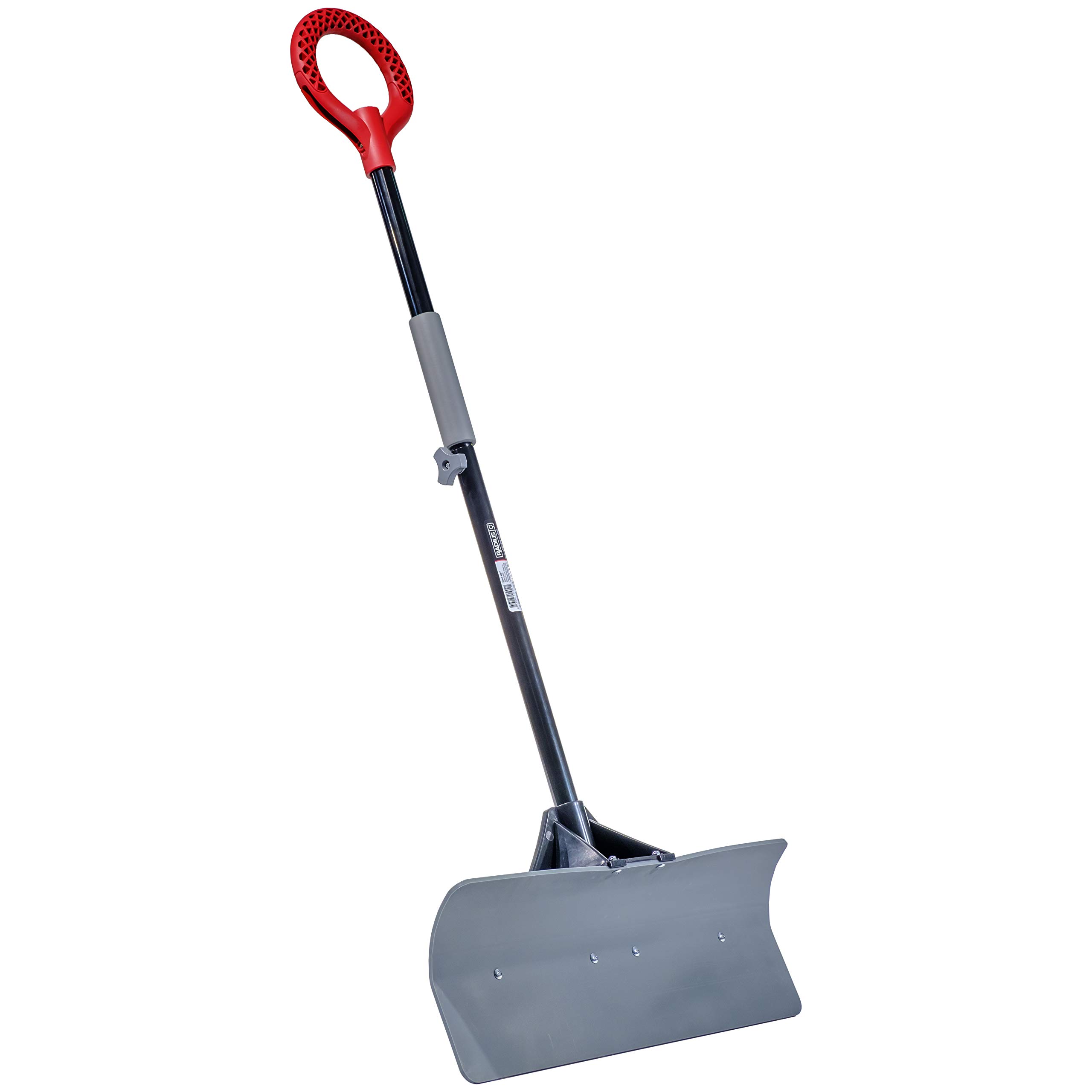 Radius Garden 90311 24" Heavy Duty Manual Snow Push Plow Shovel, Solid, Smoked Grey