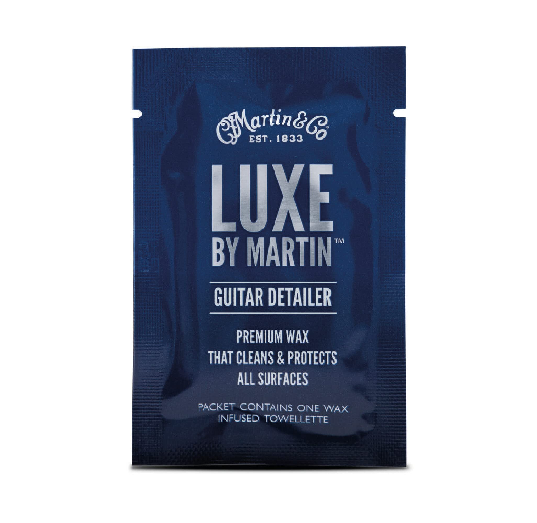 Martin Guitar Luxe by Martin Guitar Detailer, Single-Use Cleaning and Detailing Cloth for Guitars, (18A0111)