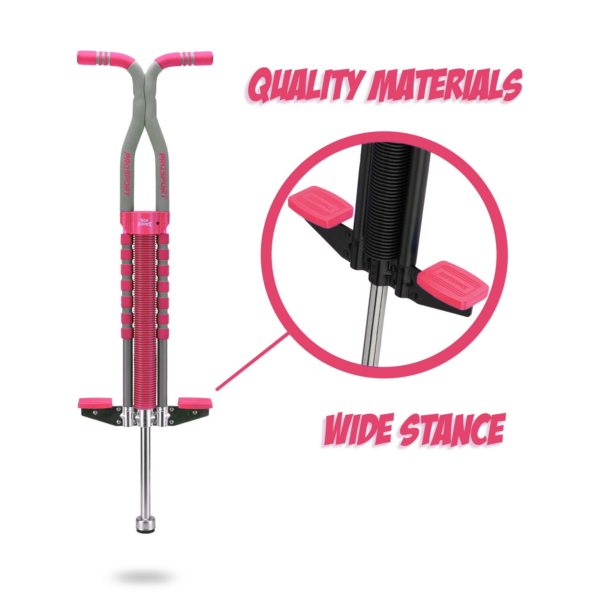 New Bounce Pogo Stick for Kids - Pogo Sticks for Ages 9 and Up, 80 to 160 Lbs - Pro Sport Edition, Quality, Easy Grip, PogoStick for Hours of Wholesome Fun