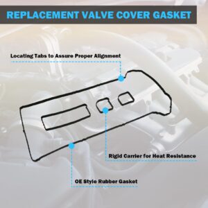 Valve Cover Gasket Set - Compatible with 2.0L 2.3L 2.5L Ford Escape, Focus, Funsion, Ranger, Transit Connect, Mazda 3, 5, 6, CX-7, MX-5, Tribute, B2300 - Replace VS50639R1