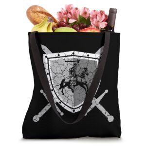 Knight armor with lions on the breastplate Medieval knight Tote Bag