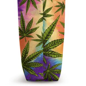 Marijuana Ganja Hemp Cannabis Weed Tie dye Pattern Smoking Tote Bag