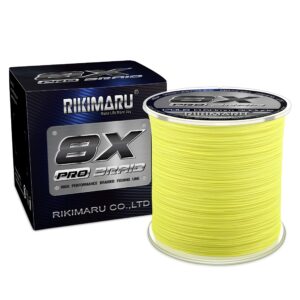 RIKIMARU Braid Pro 8X (Lemon Yellow, 30LB(0.25mm)-300Yds)