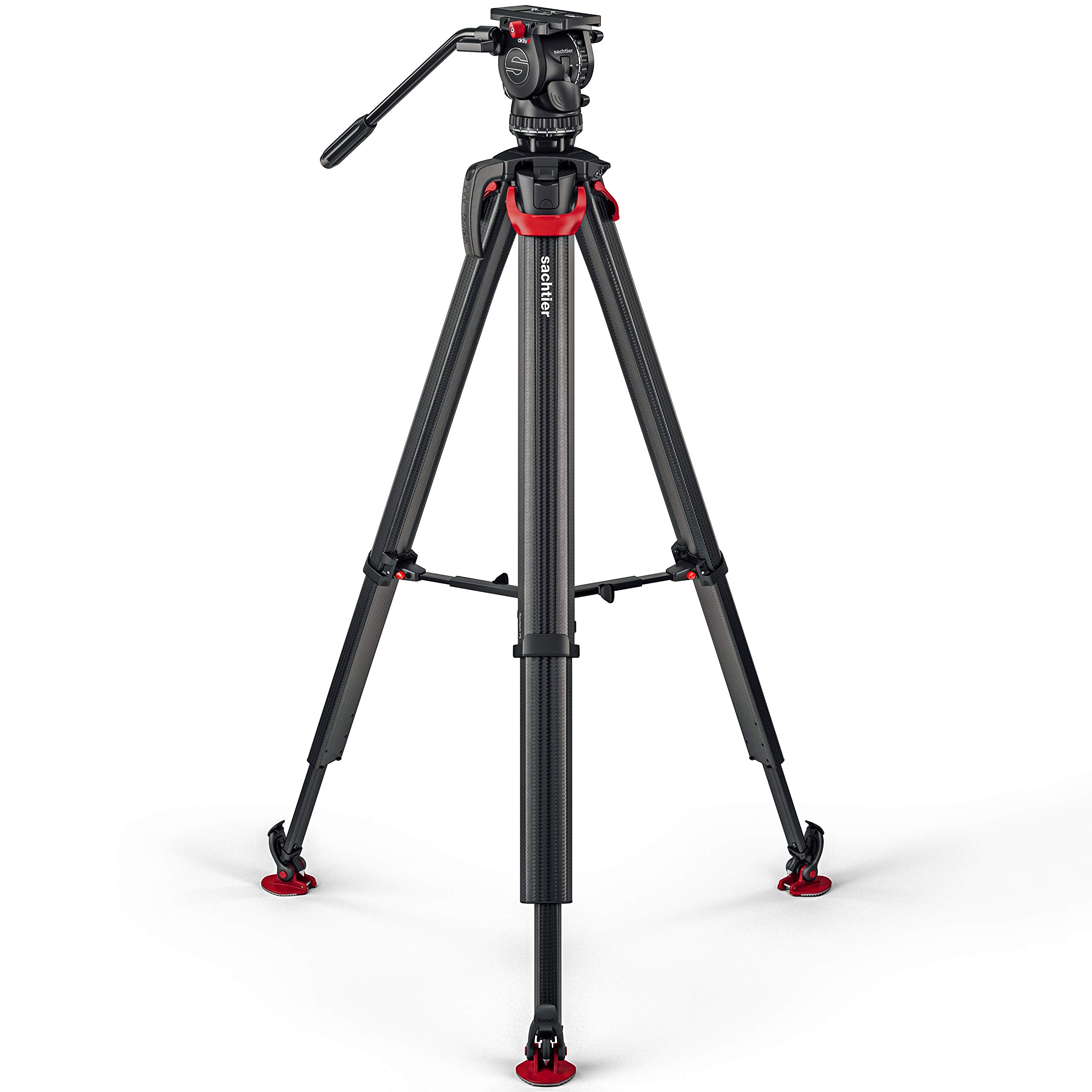 Sachtler aktiv6 Sideload Fluid Head System with Flowtech75 Tripod & Mid-Level Spreader