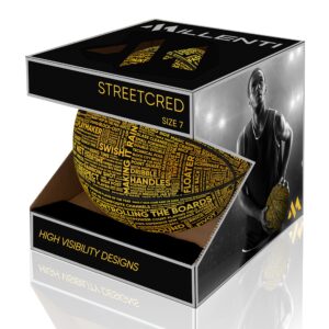 Millenti StreetCred-Lingo Series Indoor/Outdoor Basketballs Size 7-29.5 Premium Rubber Perfect Grip, with Chick Hearn Classic One Liner Basketball Adjectives, Army Green, BB0407RWB