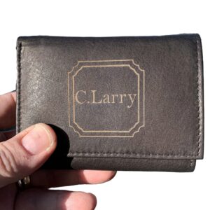 Genuine Leather Tri Fold Personalized Mens Wallet (777)