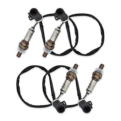 O2 Oxygen Sensor 15717 Downstream Upstream Compatible with 1990-2014 Ford F150 F250 F350 Ranger Escape Explorer Lincoln Mazda Mercury Replaces 15716 15718 Set of 4