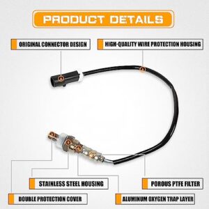 O2 Oxygen Sensor 15717 Downstream Upstream Compatible with 1990-2014 Ford F150 F250 F350 Ranger Escape Explorer Lincoln Mazda Mercury Replaces 15716 15718 Set of 4