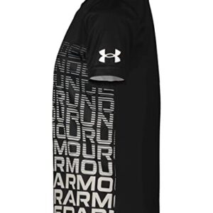 Under Armour Boys' Short Sleeve Shirt, Crewneck, Lightweight and Breathable, Black S21, 5