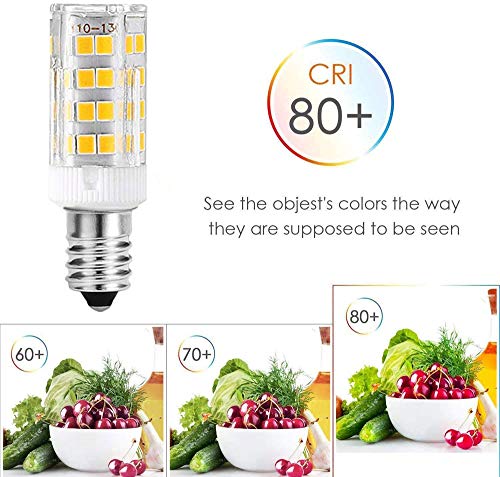 xiaominilight, 5pcs E14 LED Light Bulbs 5W Equivalent 40W Incandescent Bulb, E14 European Base Bulb, Dimmable, White 6000K, 400LM