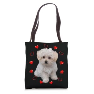 maltese dog lover dogs puppies owners design tote bag