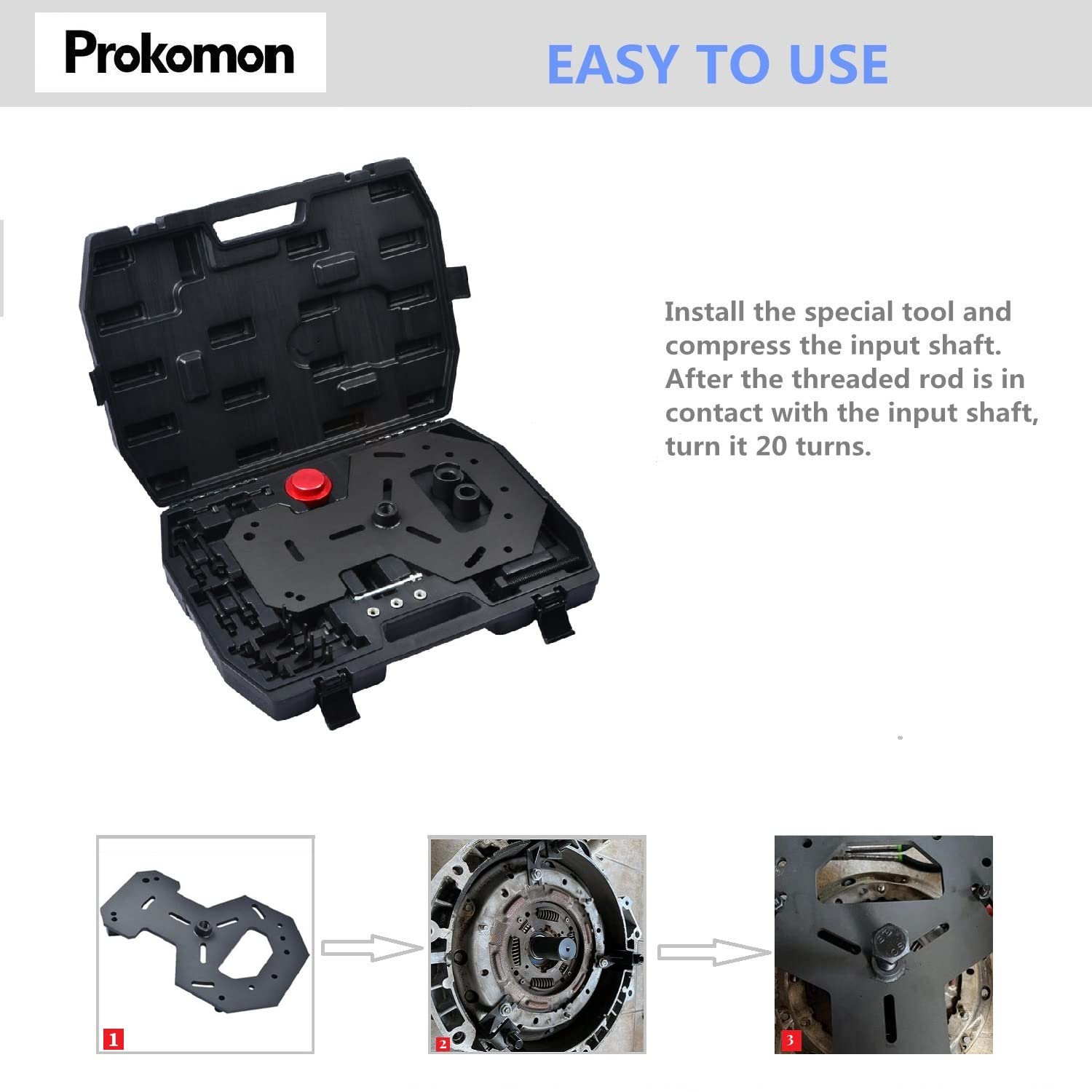 Prokomon Dual Clutch Dry DPS6 Transmission Installer Remover Removal Tools Kit Compatible for Ford Volvo Focus Replacement FM Number: 307675