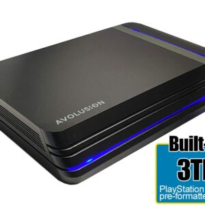 Avolusion HDDGear Pro X 3TB USB 3.0 External Gaming Hard Drive (Designed for PS4 Pro, Slim, Original, Pre-formatted)