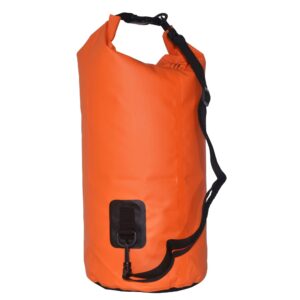 ecox Outdoors Waterproof Dry Bag for Outdoors Activities High Grade 500D PVC Construction Includes Waterproof Phone Case and Side Strap for Easy Carry 20L Orange DB20LOR