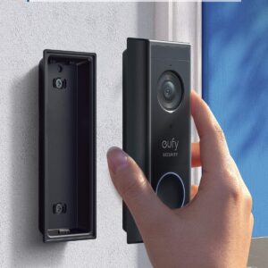 eufy Security, Wi-Fi Video Doorbell Kit, 1080p-Grade Resolution, 120-day Battery, No Monthly Fees, Human Detection, 2-Way Audio, Free Wireless Chime (Requires Micro-SD Card) (Renewed)