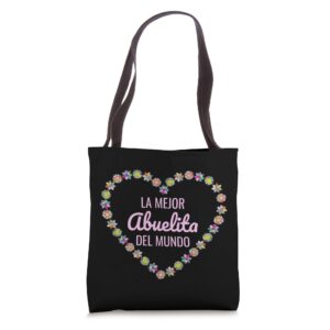 la mejor abuelita del mundo shirts spanish for women tote bag