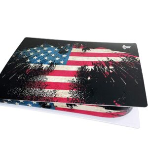 YK MALL PS5 Console PS5 Stickers Vinyl America Flag Skin Pattern Decals Skin Sticker for PS5 Playstation 5 Console and 2 Controller (Playstation 5 Digital Edition)