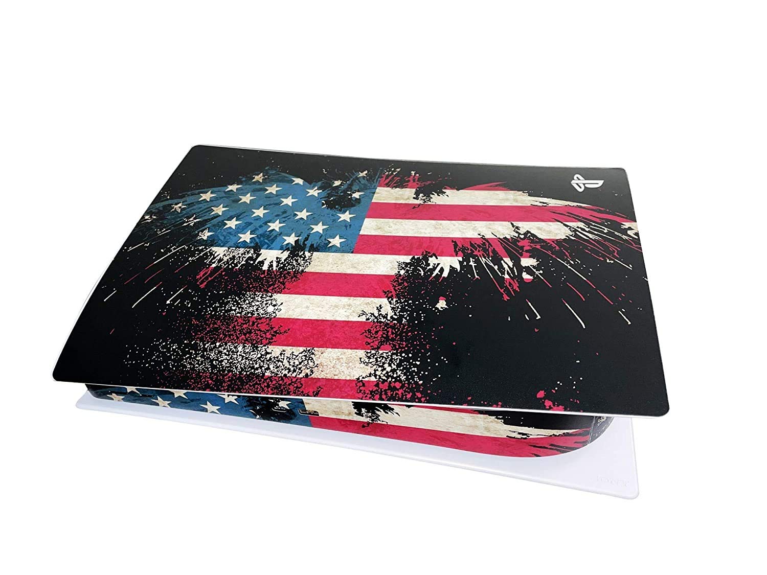 YK MALL PS5 Console PS5 Stickers Vinyl America Flag Skin Pattern Decals Skin Sticker for PS5 Playstation 5 Console and 2 Controller (Playstation 5 Digital Edition)