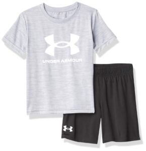 under armour boy shorts, mod gray s21, 6