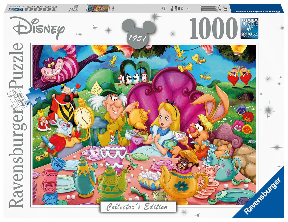 Ravensburger Alice in Wonderland Jigsaw Puzzle - 1000 Pieces | Engaging Artwork Ideal for Ages 12+ | FSC-Certified