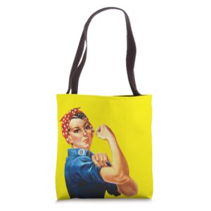 Retro Rosie the Riveter Feminist - We Can Do It Tote Bag