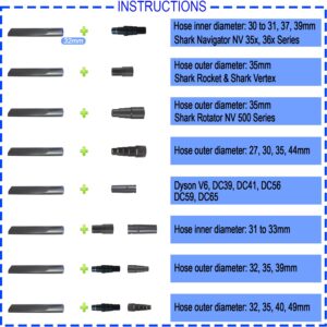 Household Cleaning Kit Attachments Vacuum Cleaner Accessories Universal Vacuum Hose Adapters Flexible Crevice Tool for Dryer Lint Vent Trap Cleaner