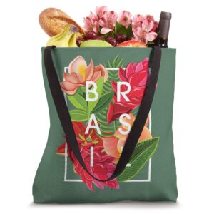 Flowers of Brazil Word Art - Brazilian Pride Tote Bag