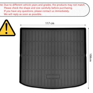 Edge Cargo Liners - All-Weather Tech Rear Trunk Tray Cargo Mats Protector Compatible with 2015-2023 Ford Edge with 5 Seats,Not for Titanium Model,3D Waterproof Durable Odorless TPO Accessories