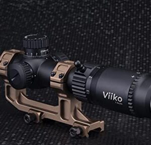 Viiko 1-5x24 Rifle Scope Long Eye Relief Scope LPVO 7.6’ Eye Relief Huge Eye Box Fits Mosin 1891/30 M39 M44(Mount Not Included)