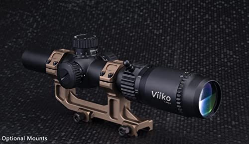 Viiko 1-5x24 Rifle Scope Long Eye Relief Scope LPVO 7.6’ Eye Relief Huge Eye Box Fits Mosin 1891/30 M39 M44(Mount Not Included)