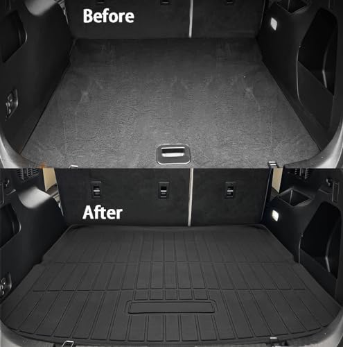 Edge Cargo Liners - All-Weather Tech Rear Trunk Tray Cargo Mats Protector Compatible with 2015-2023 Ford Edge with 5 Seats,Not for Titanium Model,3D Waterproof Durable Odorless TPO Accessories