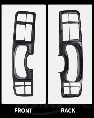 KARPAL Double Din Dash Bezel Cover Kit Compatible With 1999-2002 GMC Sierra Full-Size Trucks/SUV's Chevy Silverado Car Stereo Radio 15731974 15772850