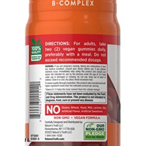 Nature's Truth Vitamin B Complex Gummies | 48 Count | with B-Vitamins, L-Carnitine & Ashwagandha | Vegan, Non-GMO & Gluten Free Supplement