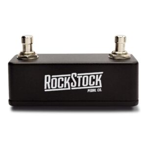 Rock Stock Dual Foot Switch Pedal - Versatile TRS Auxiliary Guitar Pedal - Expand Your Multi Effects Processor - Hand Wired and Built for the Road (Matte Black)