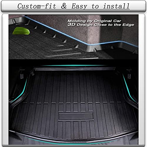 Edge Cargo Liners - All-Weather Tech Rear Trunk Tray Cargo Mats Protector Compatible with 2015-2023 Ford Edge with 5 Seats,Not for Titanium Model,3D Waterproof Durable Odorless TPO Accessories