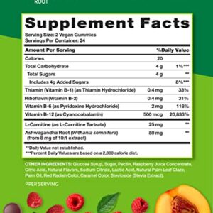 Nature's Truth Vitamin B Complex Gummies | 48 Count | with B-Vitamins, L-Carnitine & Ashwagandha | Vegan, Non-GMO & Gluten Free Supplement