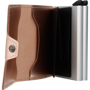 SECRID-Twin Black Leather Wallet (Rose)