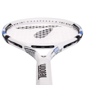 Teloon Recreational Adult Tennis Rackets-27 inch Tennis Racquet for Men and Women College Students Beginner Tennis Racket. (V4-White and Blue)