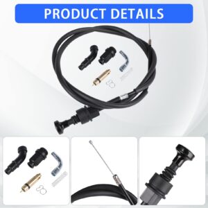 SHINEHOME Carburetor Choke Cable & Plunger Kit Compatible with 2000-2006 Honda Rancher 350 TRX350 Fourtrax 300 350 Foreman 400 Choke Cable Replace 17950-HN0-A12 16046-HM5-730