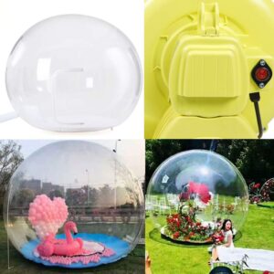 transparent inflatable bubble tent luxury single tunnel bubble house dome greenhouse tent with blower 110v 300w for outdoor family camping backyard party festivals stargazing (style 3)