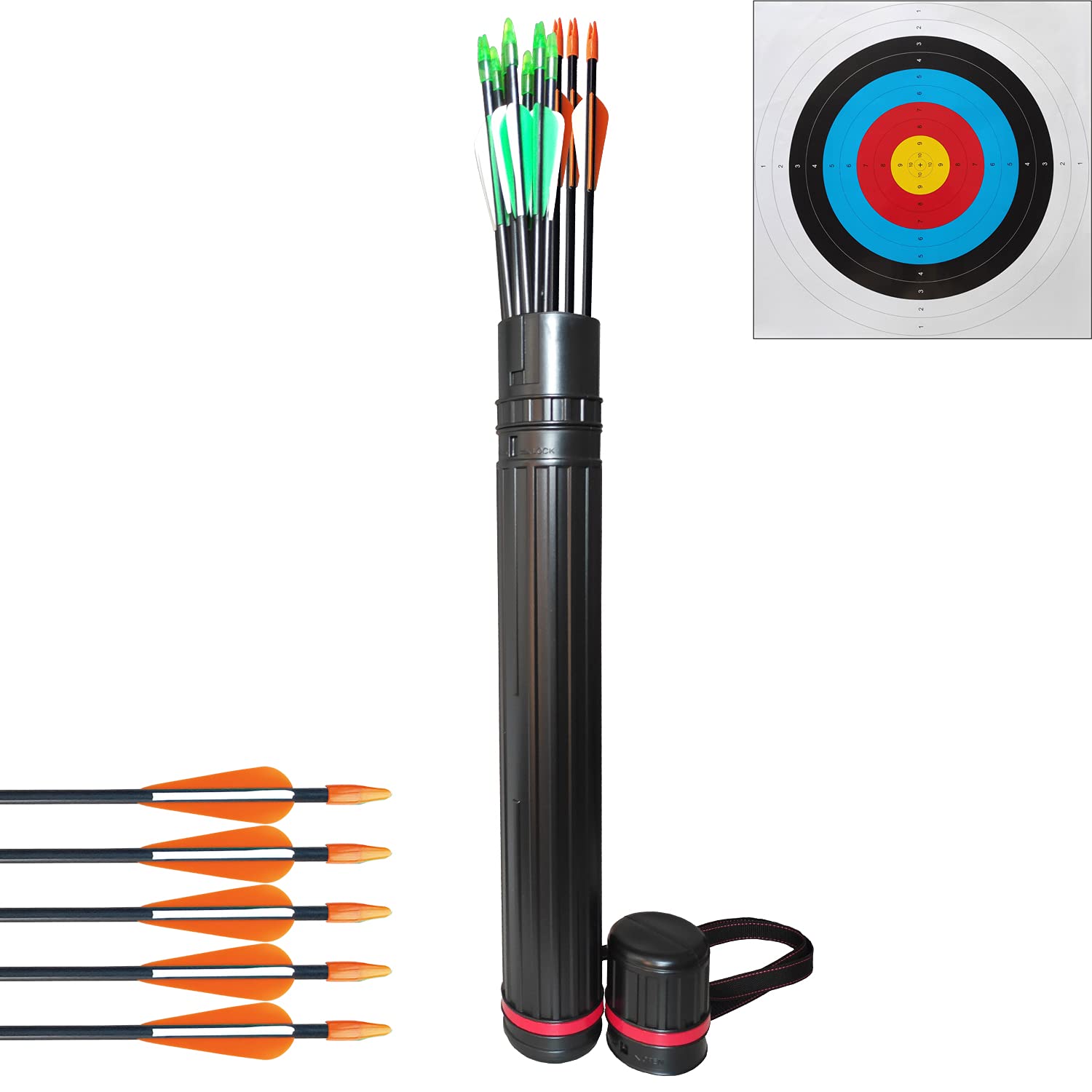 Archery Bow and Arrows Set for Adults 30 40 lbs with Quiver Target Faces Arm Guard Finger Saver,Takedown Longbow Kit for Starters Outdoor Hunting Training Practice Toy Right Hand (30LB with Bow Case)