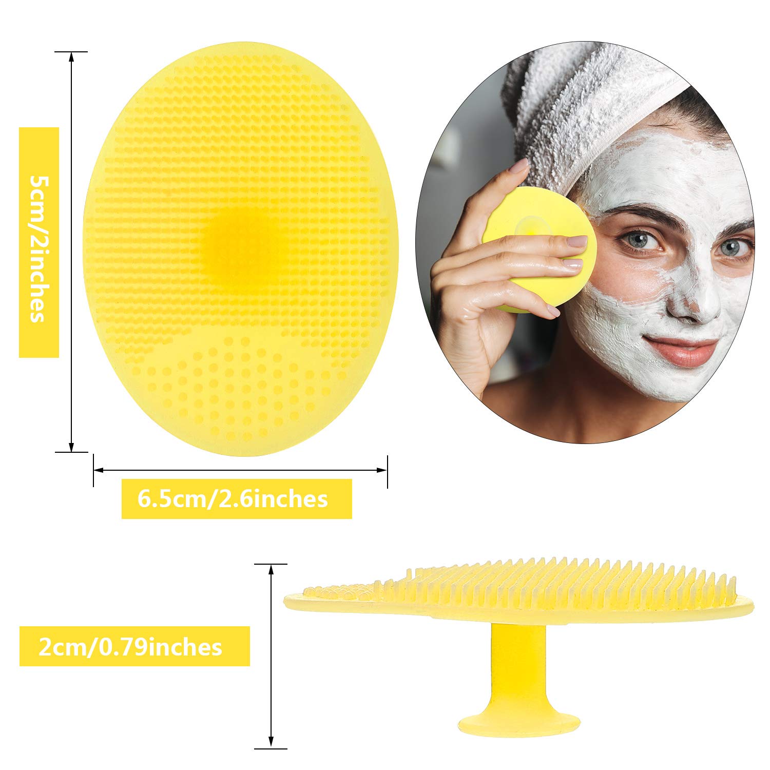 Silicone Face Brush Set with Headbands,3 Pcs Skincare Headbands 3 Pcs Silicone Face Applicator Brush 3 Pcs Face Scrubber Skin Care Tool for Women Men